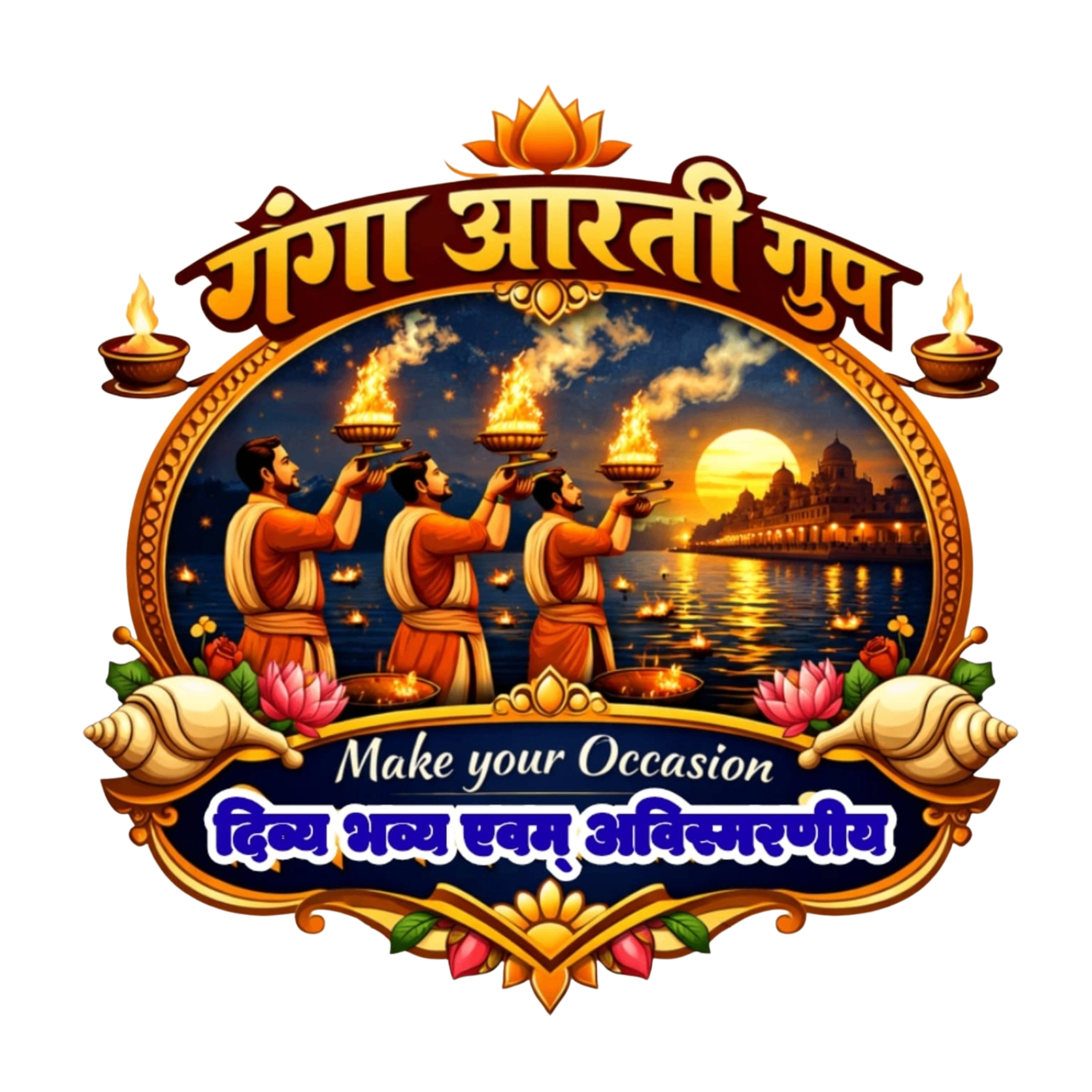 The Vedic Aura Ganga Arti Group Logo